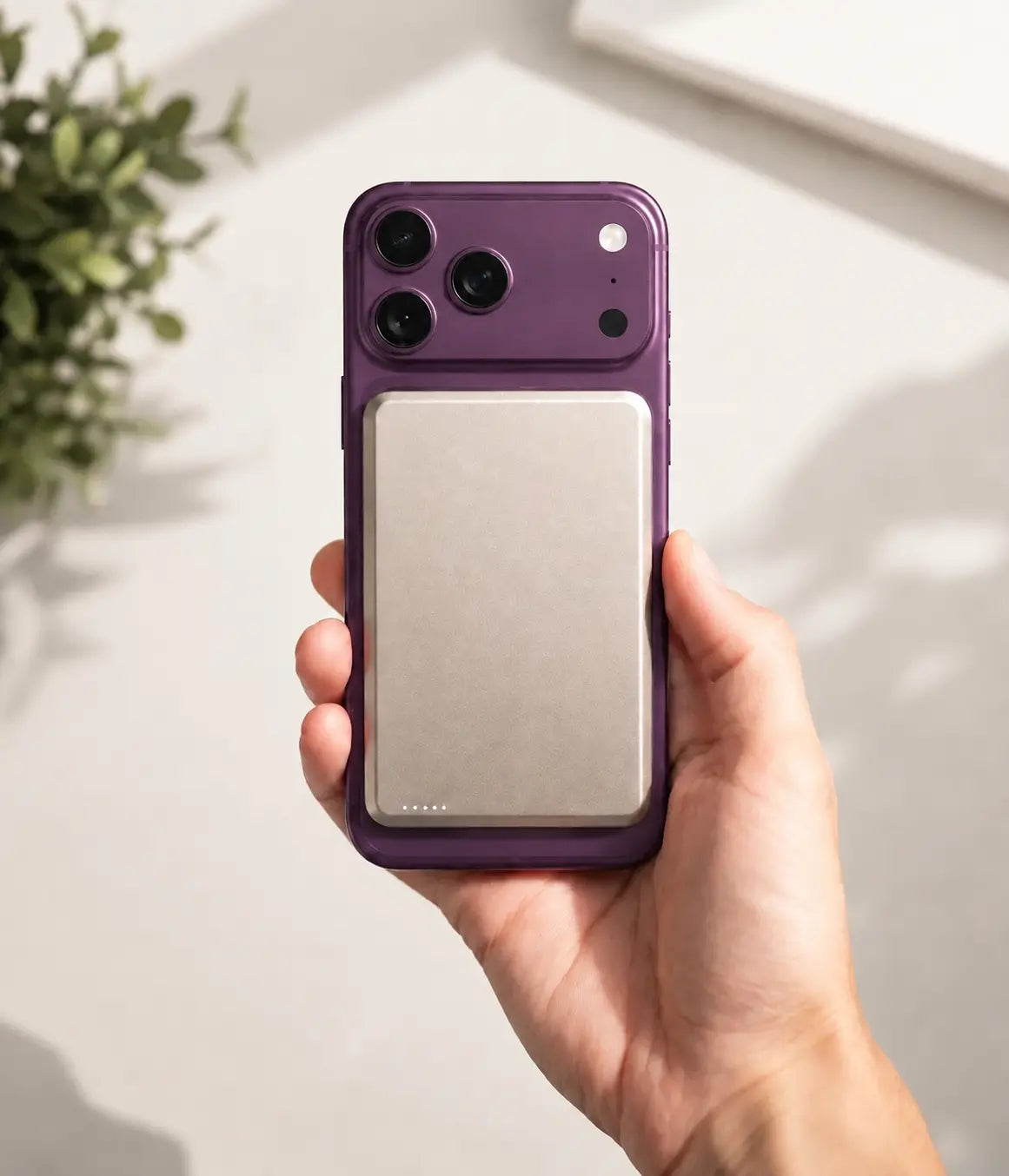 Magnetic wireless power banks for phones