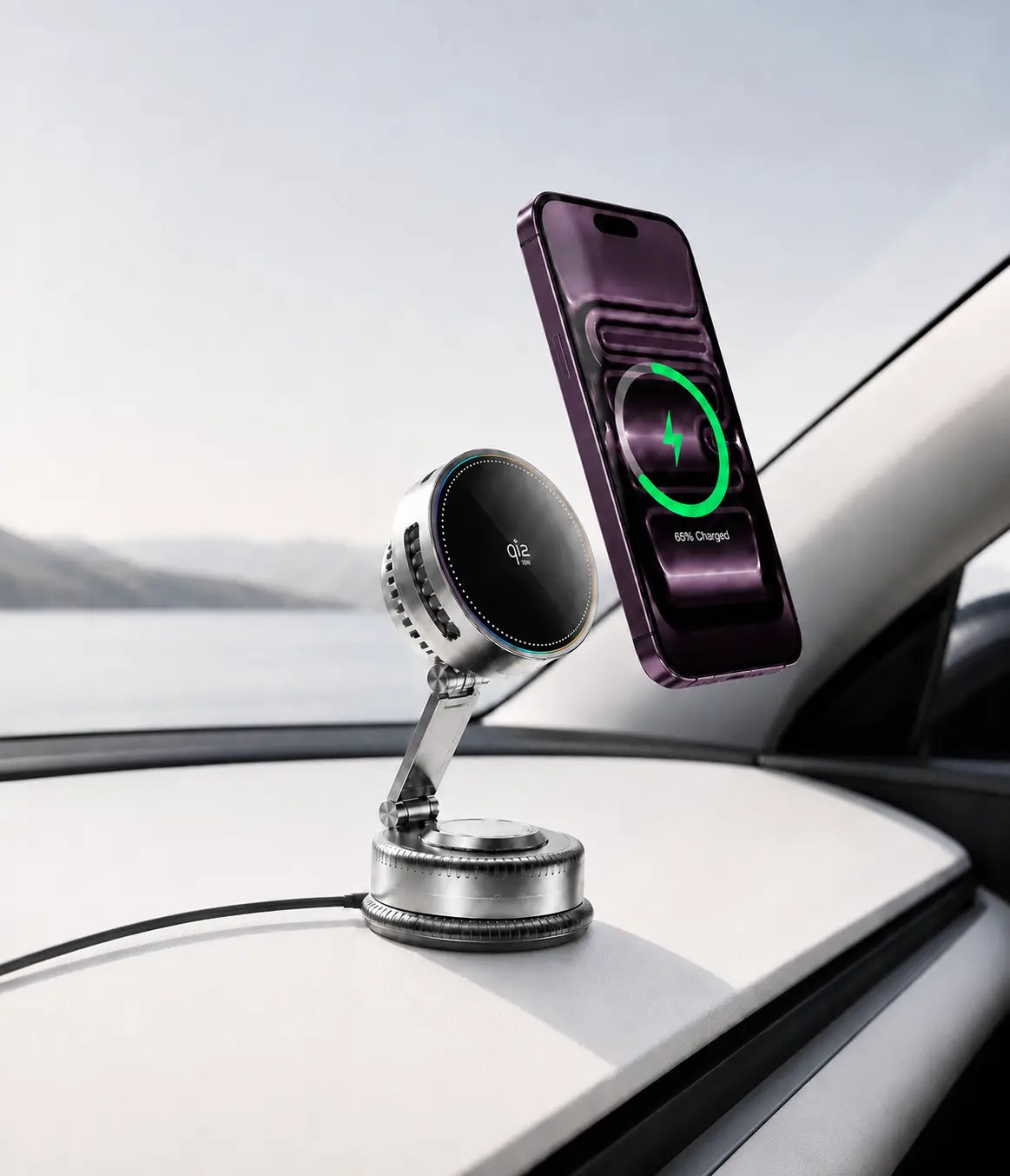 Magnetic wireless car charger for iPhone