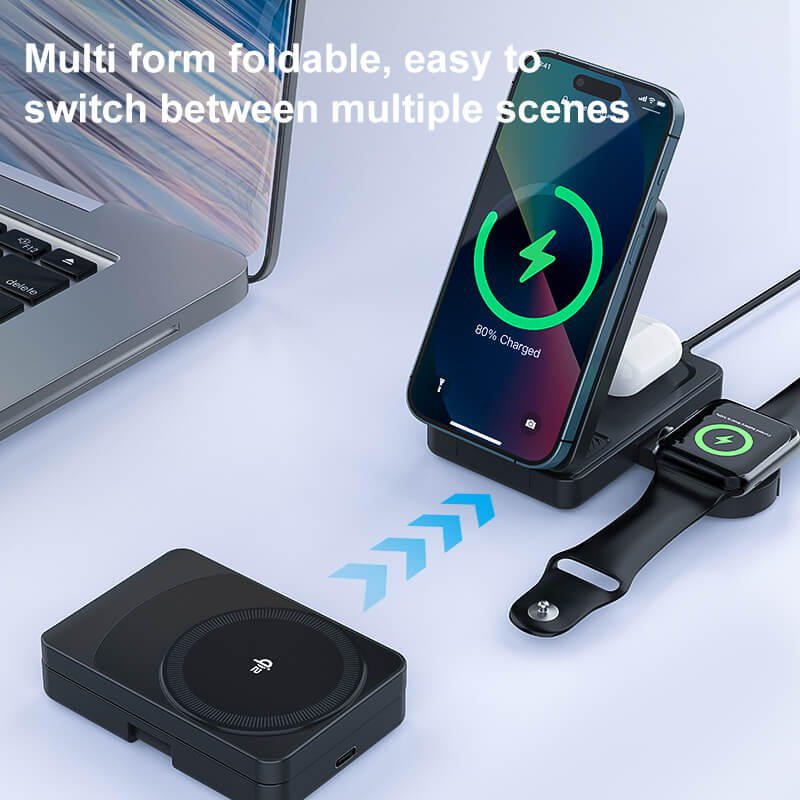 3 in 1 Qi2 Foldable Charger