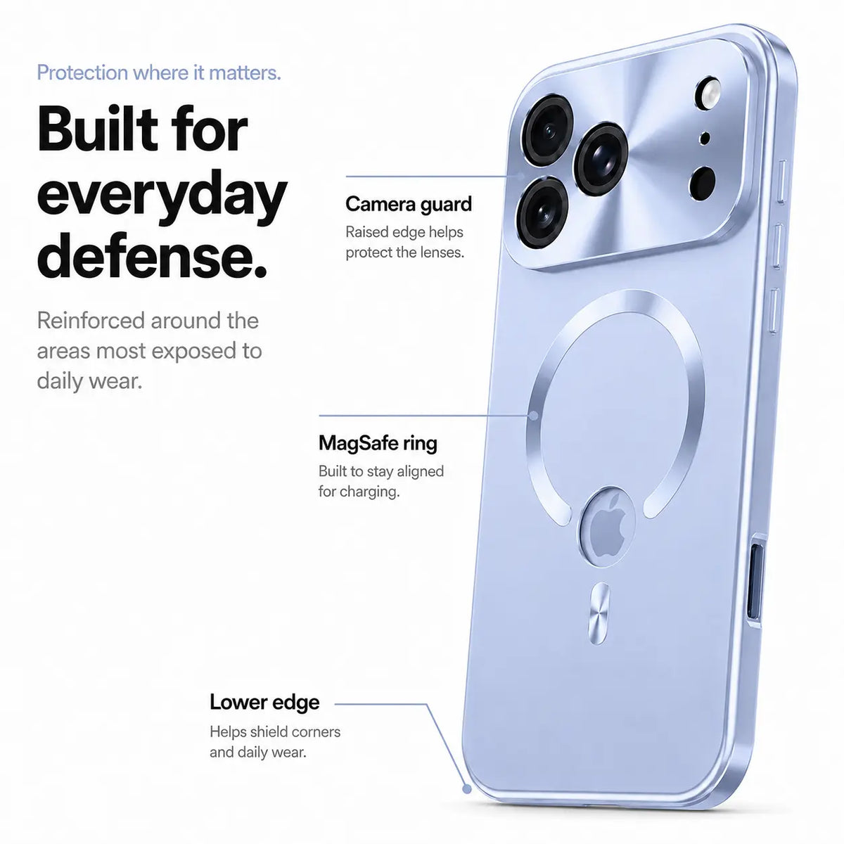 magnetic privacy iphone case Glacier #color_Glacier